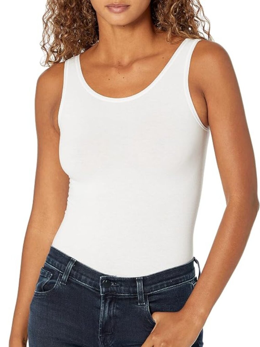 NWT Yummie Women's Cotton Seamless Shaping Full Back Bodysuit White 2X/3X YM21